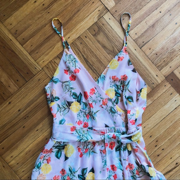 Marissa Webb | Pink floral asymmetrical dress - Picture 2 of 3